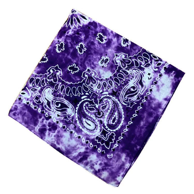 Unisex Cotton Bandana – Paisley Cowboy & Biker Headband, Wrist Wrap & Hair Scarf for Men & Women