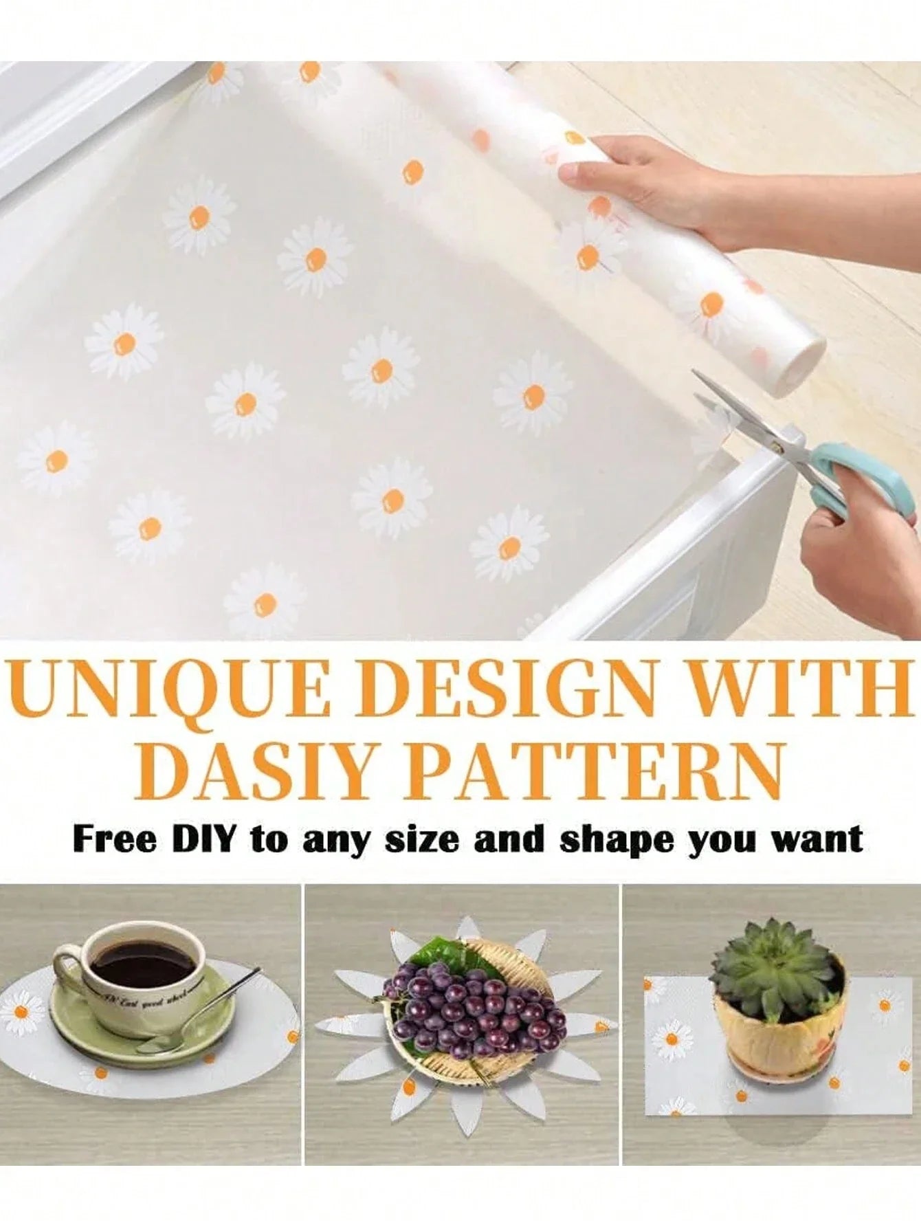Daisy Shelf Liner — Waterproof EVA Kitchen Cabinet, Fridge & Drawer Mat
