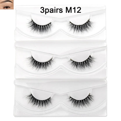 Visofree 13mm 3D Mink Eyelashes – Natural Long Handmade Cruelty-Free False Lashes for Makeup G04