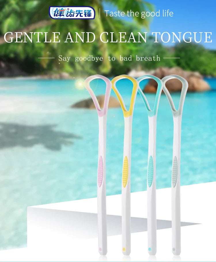 Tongue Scraper & Brush for Adults & Kids – Oral Care Tool to Eliminate Bad Breath Fast and Ensure Fresh Breath
