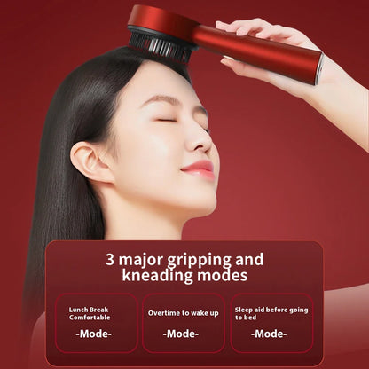 Electric Vibration Scalp Massage Comb with Red Light Therapy for Hair Growth & Anti-Hair Loss, Liquid Oil Applicator for Hair Care
