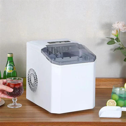 Automatic Mini Electric Ice Cube Maker – Portable Ice Machine for Bar, Home, Kitchen & Office, 9 Cubes in 6 Minutes