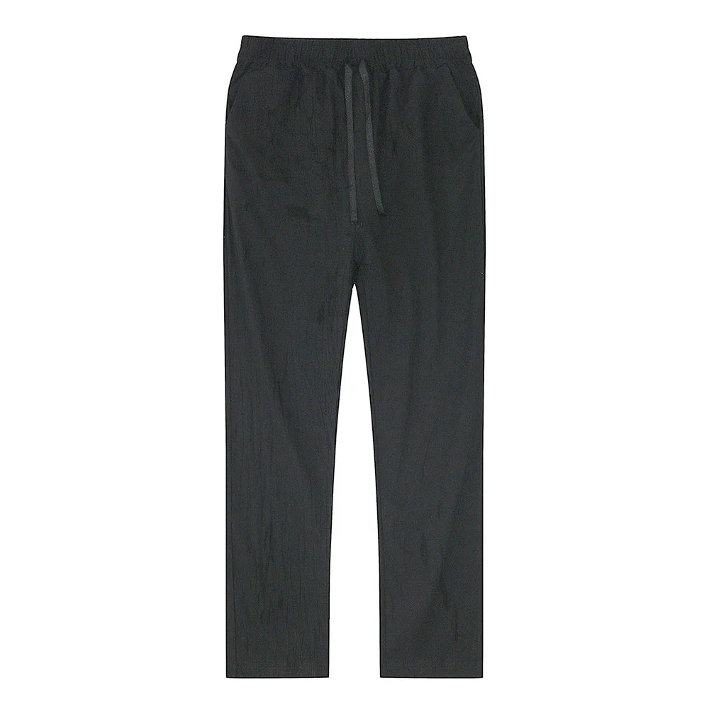 Men's Cotton Linen Pants – Breathable Solid Color Trousers for Autumn, Fitness & Streetwear, S-3XL