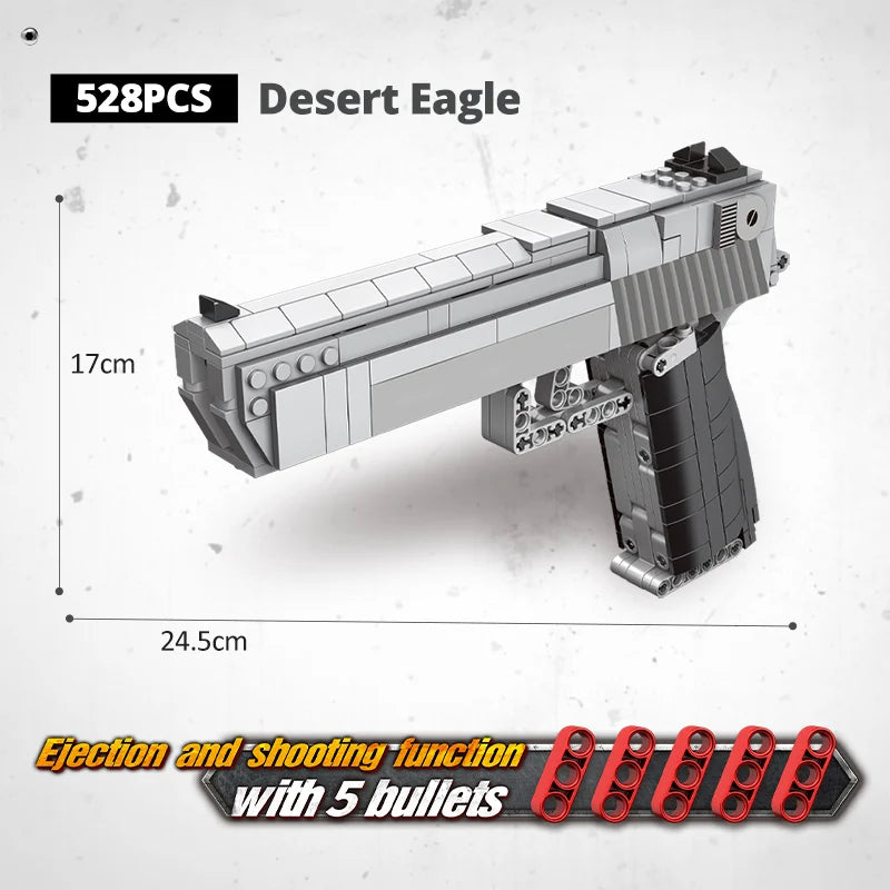 ZKZC WW2 Military Weapon Building Block Set – Shotgun, Sniper & Assault Rifle Toy for Kids Gifts