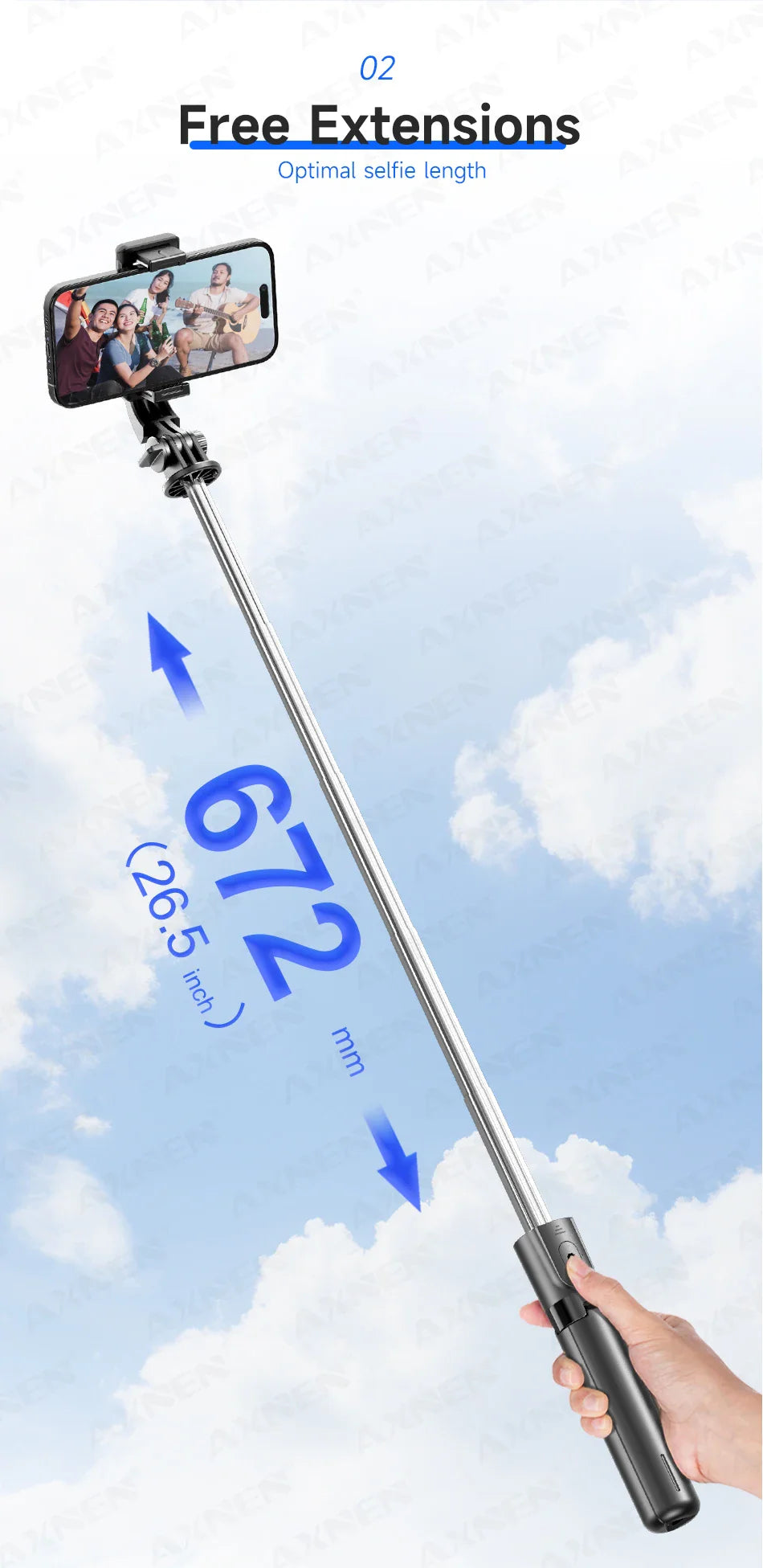 Bluetooth Selfie Stick Tripod with Wireless Remote and Phone Holder – Adjustable Desktop Stand for iPhone & Android, Optional Fill Light