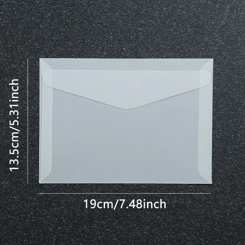 50 Pcs Blank Translucent Envelopes – for Invitations, Postcards, Gift Boxes, Wedding & Business Letters