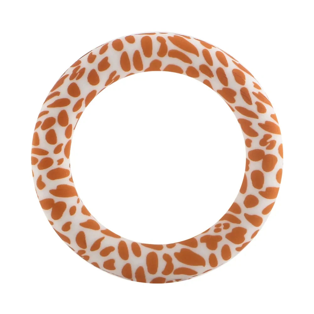 Kovict Silicone Ring Pendant Blanks - 65mm Round Printed Rings for DIY Jewelry & Craft Making