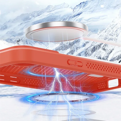 MagSafe Cooling Phone Case for iPhone - Breathable Hard Back Cover with Heat Dissipation