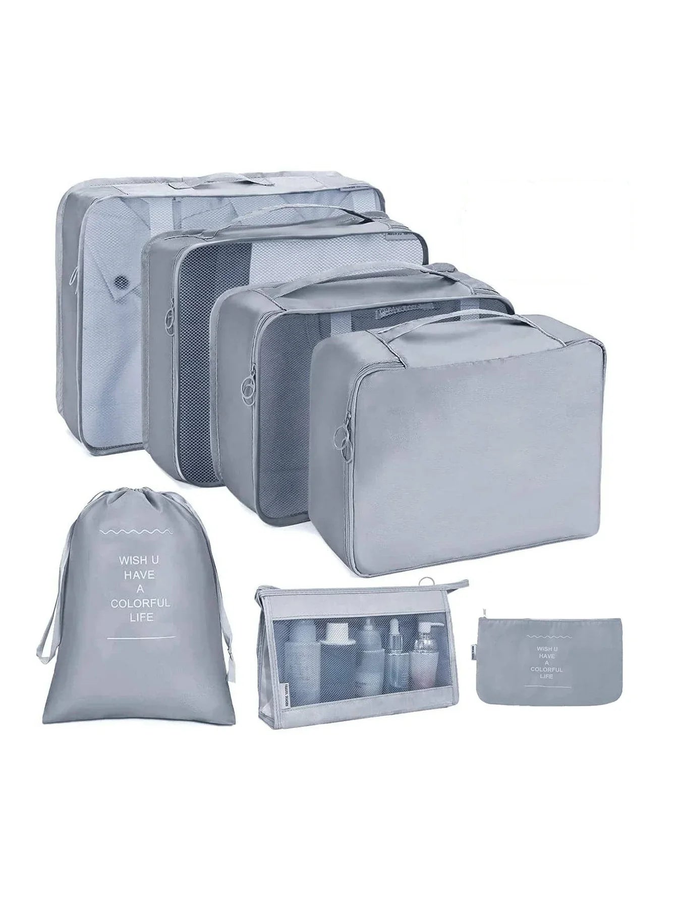 7–10 Pc Travel Organizer Storage Bags Set – Portable Packing Cubes for Suitcase, Clothes, Shoes & Luggage Tidy Pouch