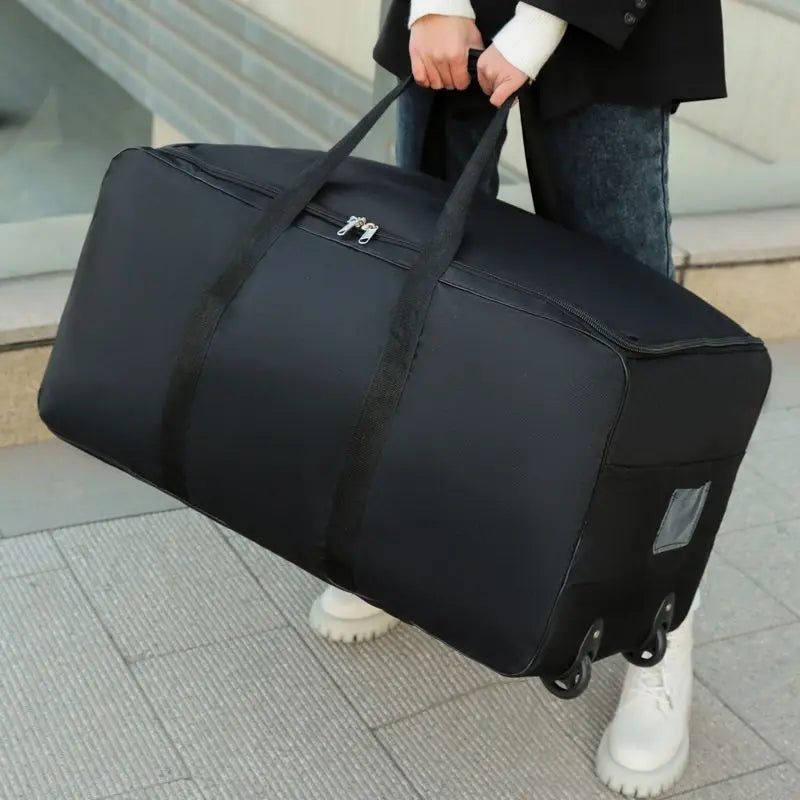 Large Capacity Foldable Wheel Bags - Expandable Trolley Suitcase for Easy Storage and Carrying