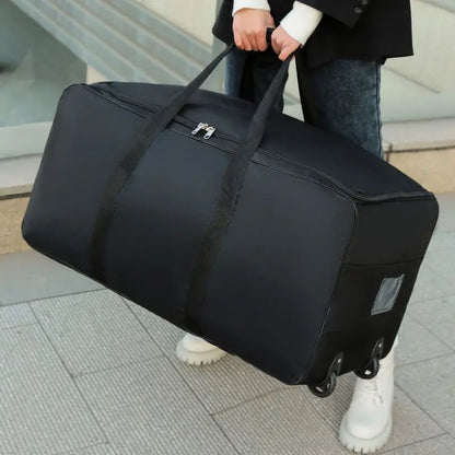 Large Capacity Foldable Wheel Bags - Expandable Trolley Suitcase for Easy Storage and Carrying