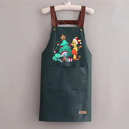Pokémon Pikachu Waterproof & Oil-Resistant Apron — Durable Kitchen Cooking Workwear for Adults