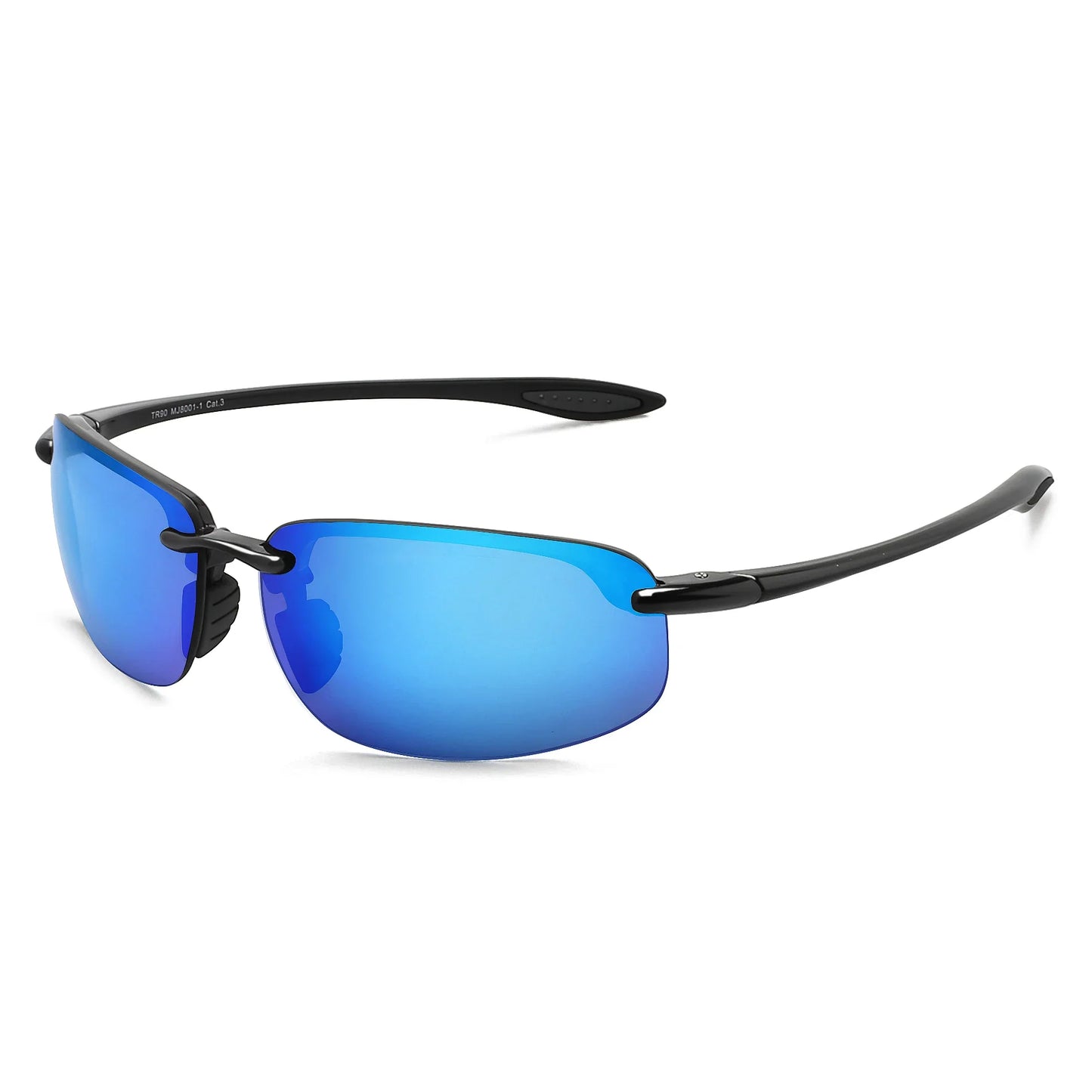 JULI Sports Sunglasses – TR90 Rimless Frame, UV400 Protection for Men & Women, Ideal for Cycling, Running, Fishing, Baseball, and Driving, Model 8001