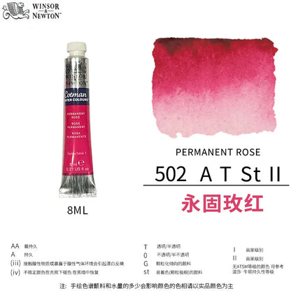 Winsor & Newton Cotman Watercolor Paint Tube 8ml – High Transparency Aquarelle with Excellent Tinting Strength