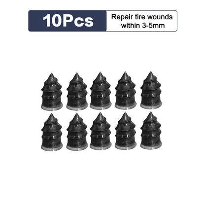 10/30PCS Car & Motorcycle Tyre Repair Nail Set – Universal Rubber Puncture Repair Tool for Truck, Scooter & Bike Tires