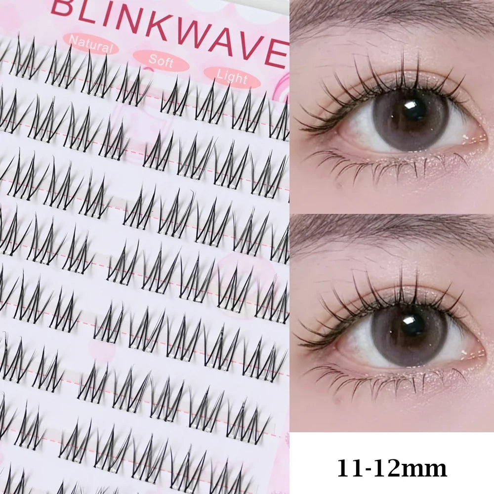 Large Capacity Girls’ Glue-Free False Eyelashes – Natural Wispy Reusable Bottom & Top Lashes, Easy Apply