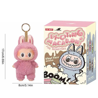 High-Quality Cute Labubu The Monsters Box Toy – Cardiac Macarone Kawaii Figure Model Bag, 1:1 Replica Gift