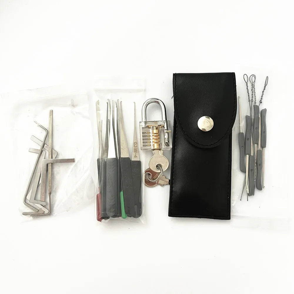 8-Piece Lock Pick Set – Stainless Steel Locksmith Tools, Broken Key Extractor, Auto Remove Hooks for DIY Hand Tools