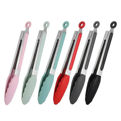 Versatile Non-Slip Food Grade Silicone Tong for BBQ & Kitchen - Creative Bread Serving Tool with a Secure Grip