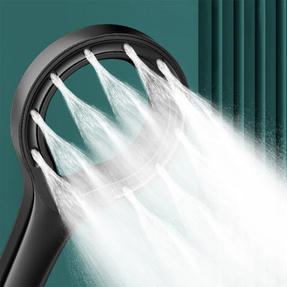 Ring-Shaped Handheld Shower Head – ABS Large Panel, Water-Saving Anti-Blocking High Pressure Nozzle for Bathroom
