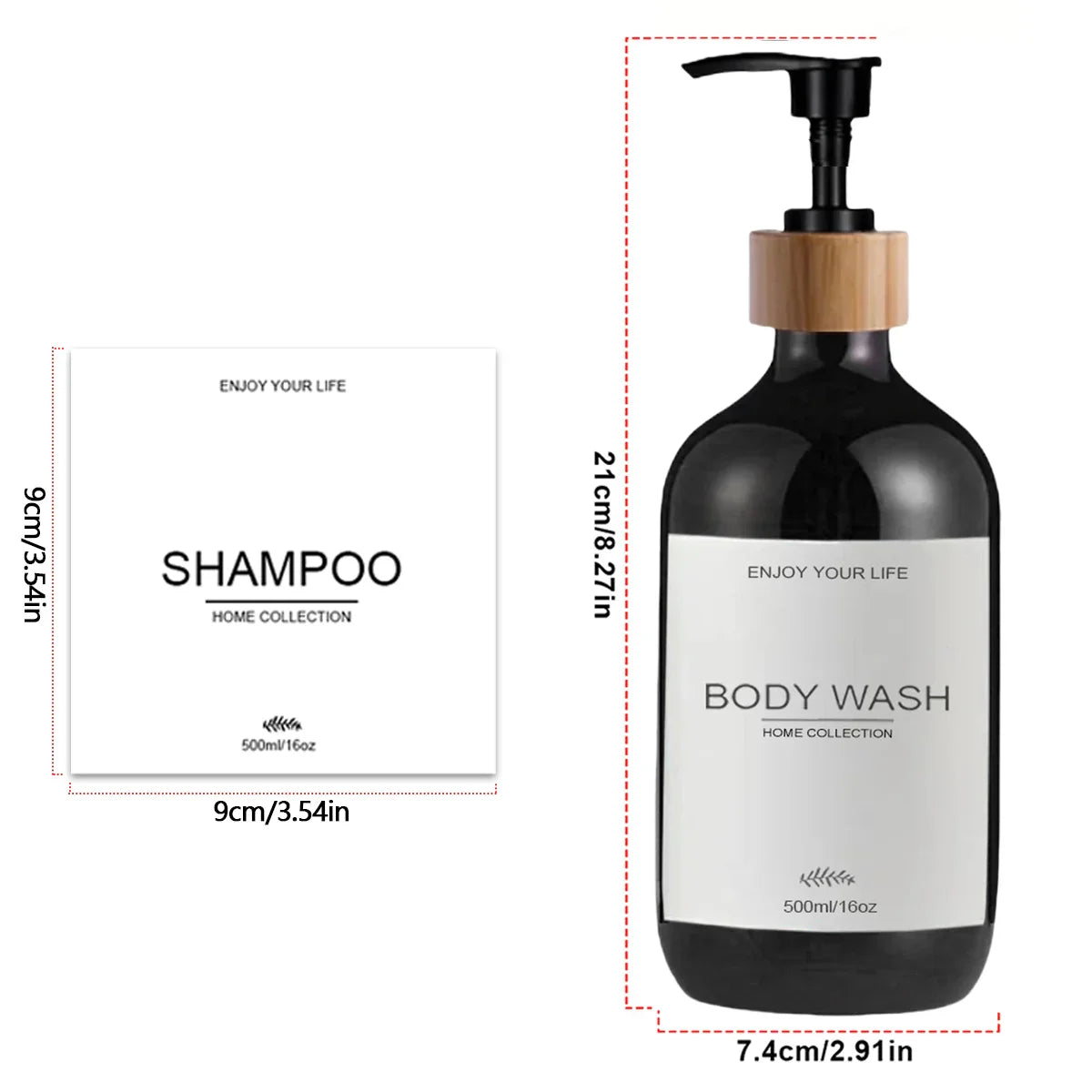 Kitchen Sink Soap Dispenser Bottle with Waterproof Labels – Refillable Dish Pump for Countertop