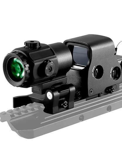 Tactical Airsoft G45 5X Magnifier – Red Dot Combo Scope with QD Weaver Mount for 20MM Rail