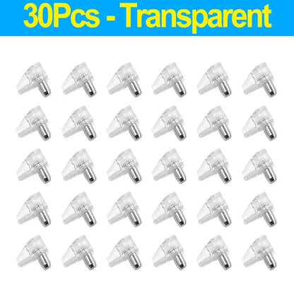 10/50PCS Plastic Shelf Support Pegs – Cabinet, Wardrobe & Glass Shelf Holder Pins for Furniture Brackets