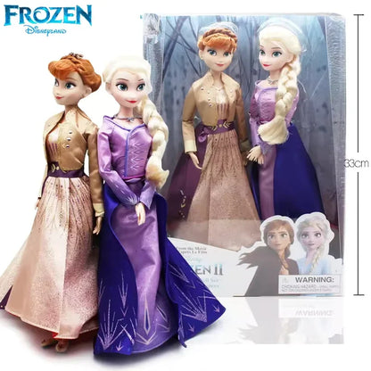 Disney Princess Frozen Elsa & Anna Classic Dolls – Anime Action Dress-Up Toy for Girls’ Gift