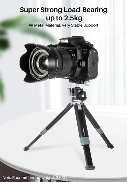 Ulanzi MT-24 Vlog Lite Metal Tripod – Extendable Monopod with Ballhead, Cold Shoe, Arca Quick Release, 1/4" Mount, 2.5KG Max Load