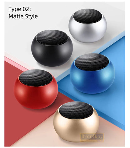 Metal Mini Wireless Bluetooth Speaker — HiFi Portable Subwoofer with Super Bass Stereo for Mobile, PC & Music Playback