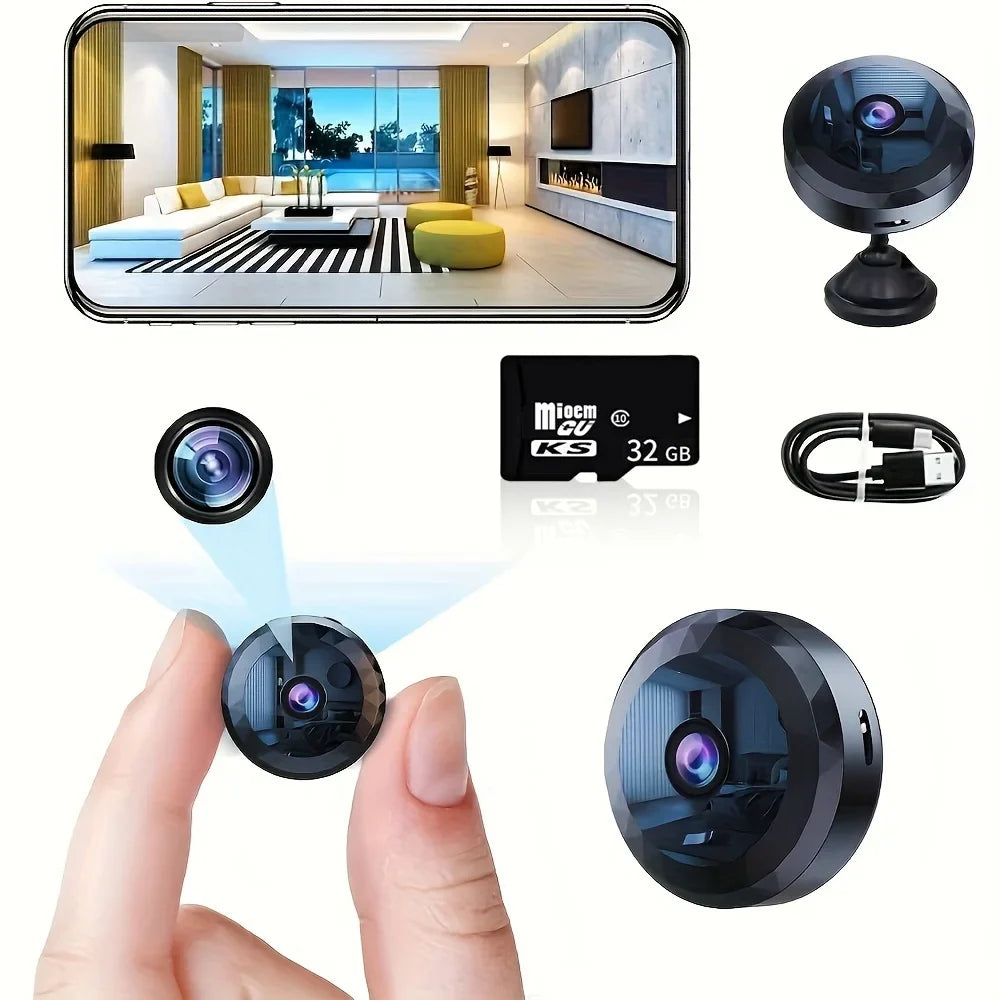 Xiaomi A11 Mini WiFi Security Camera - 1080P HD Wireless Rechargeable Monitoring Camera with Motion Detection & Remote Video Recording