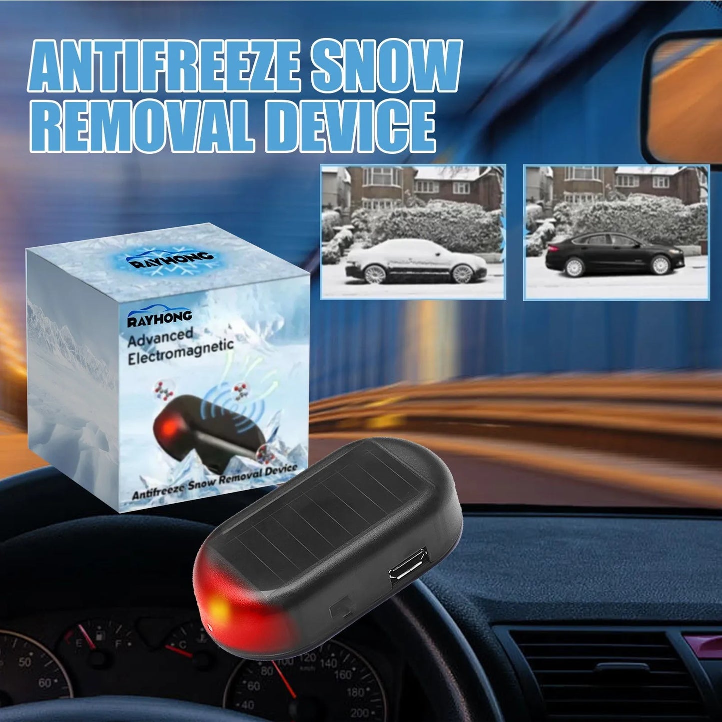 Car Windshield Anti-Ice Snow Cover – Winter Frost Protection Antifreeze Window Shield for Cars