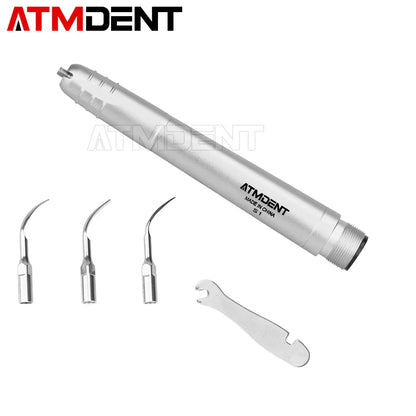 Dental Ultrasonic Air Scaler with 3 Tips – Tooth Calculus Remover & Cleaner Handpiece for Teeth Whitening, Dentist Lab Tool