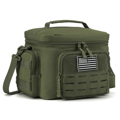 Military Tactical Lunch Box for Men - Heavy Duty, Leakproof, Insulated Thermal Cooler Bag for Work, Camping, Picnic Meals
