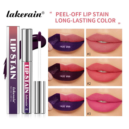 Peel-Off Lip Stain – Long-Lasting, Waterproof Pink Lip Tint | Transfer-Proof Natural Lip Color for Women’s Cosmetics