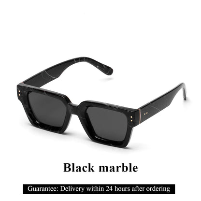 Ruiao 2024 Luxury Premium Designer Sunglasses – Black Square Shades for Men & Women