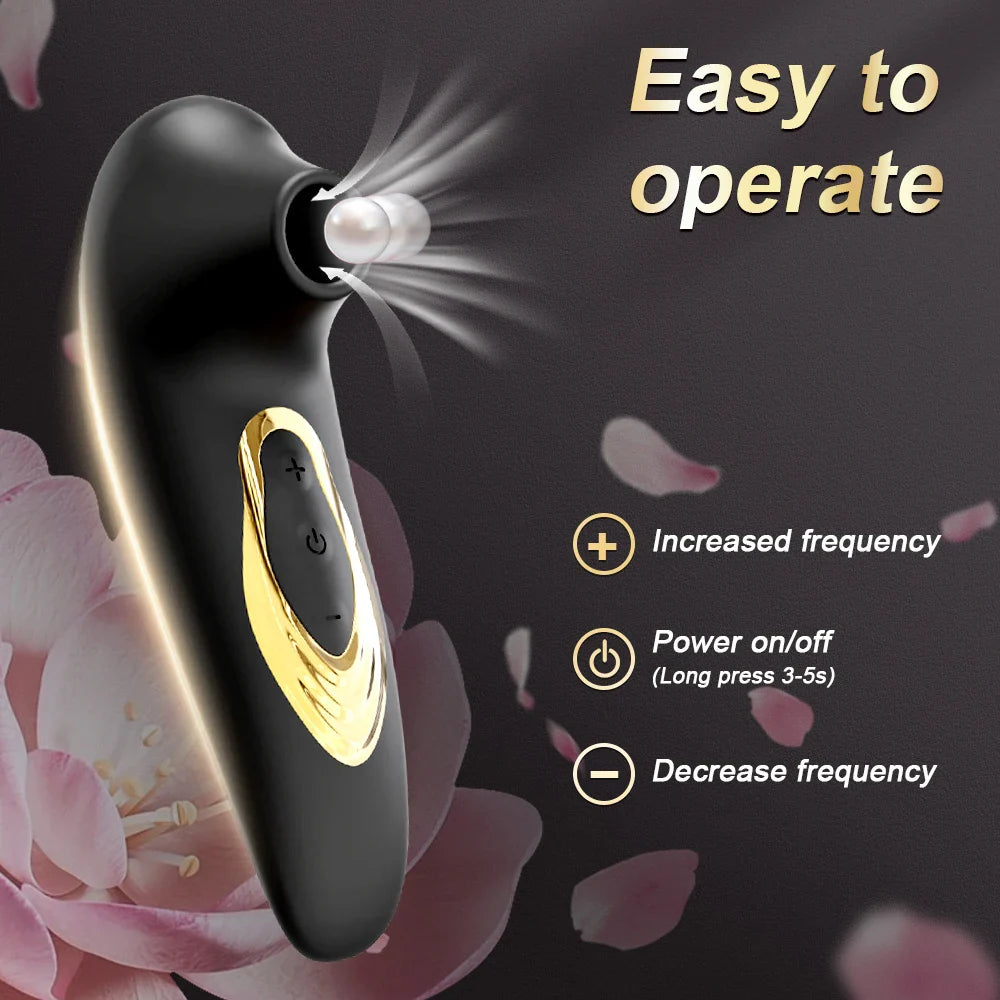 Powerful Sucker Clitoris Vibrator - Female Clit Nipple Oral Vacuum Stimulator - Adult Sex Toy for Women