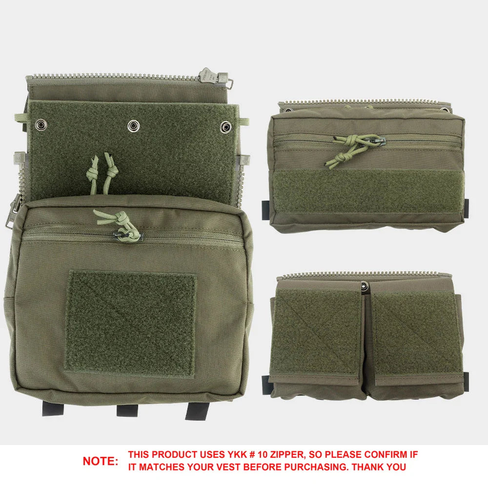 LV119 Tactical Vest Back Panel – Spiritus Systems Hunting Combat Airsoft Plate Carrier with Storage Pouch & Assault Vest Expansion Gear