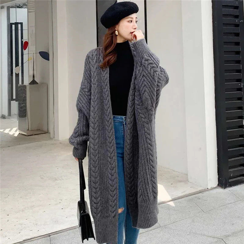 Women's Hollow Out Knitted Cardigan Coat – Casual Loose Fit, Big Size 4XL, Long Gilet Sweater Jacket