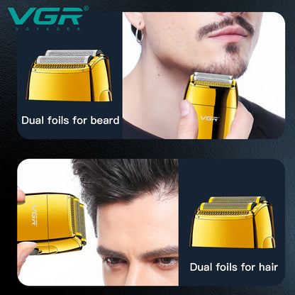 VGR V-399 Electric Shaver for Men – Professional Portable Beard Trimmer & Mini Razor