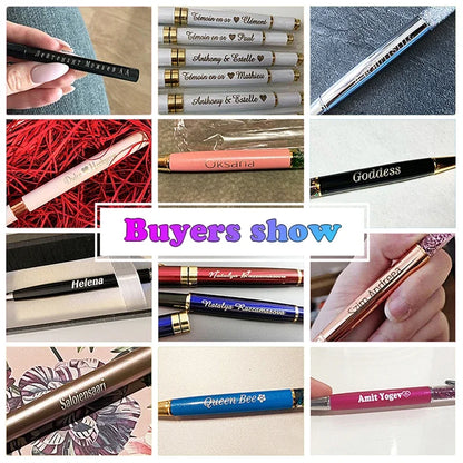 50PCS Custom Metal Ballpoint Pens — Personalized Engraved Logo Advertising Pen, Ideal Gift and Promotional Item