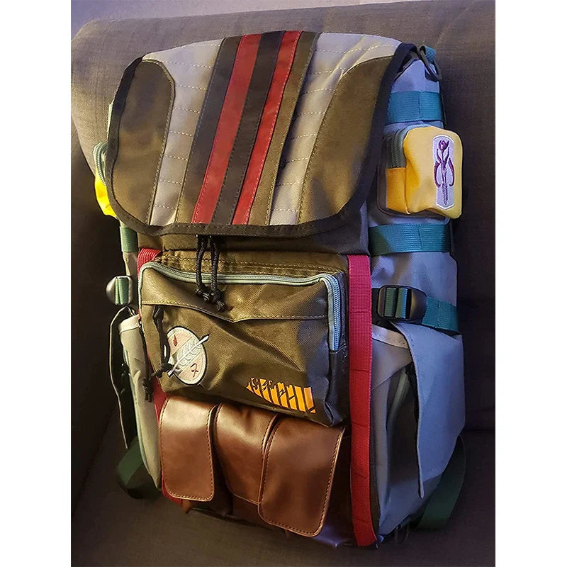 Disney Star Wars Boba Fett Mandalorian Backpack | Large Capacity Laptop & Travel Bag for Boys, Anime School Bag