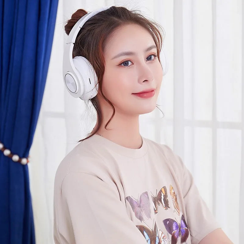 Wireless TV Headphones – Foldable Bluetooth Helmets, Waterproof Carry Bag, Gaming & Music Headset with Mic for PC & Tablet