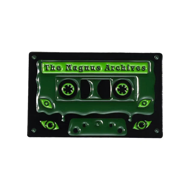 Magnetic Tape Music Series Metal Brooch – Versatile Clothing, Necklace & Badge Accessory with English Style