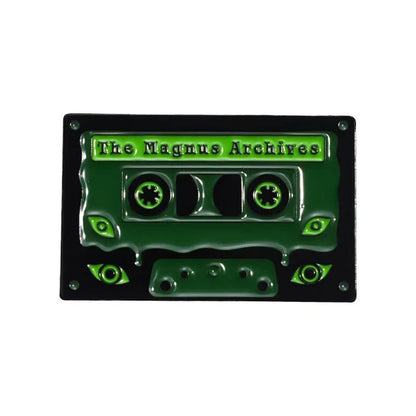 Magnetic Tape Music Series Metal Brooch – Versatile Clothing, Necklace & Badge Accessory with English Style