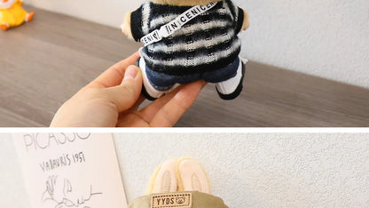 Labubu 15-17cm Blind Box Keychain Doll Outfit – Sweater & Glasses Accessory Set