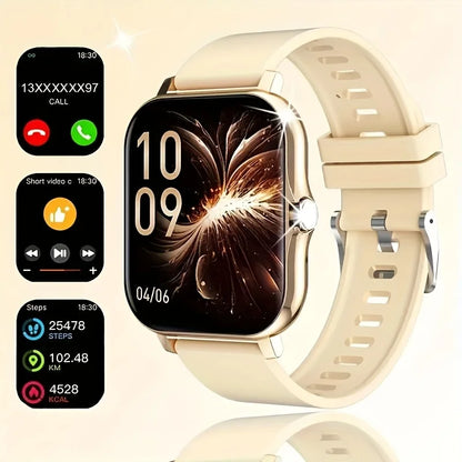 2025 New Upgrade Smartwatch – 1.83" Full Touch Display, Bluetooth Call, Sports Tracking for Men & Women, Android & iOS Compatible