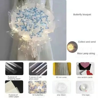 Butterfly Bouquet DIY – Handmade Artificial Flowers, Thoughtful Gift for Girlfriend, Birthday, Proposal & Wedding Decoration