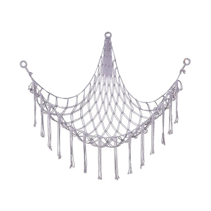 Kids Toy Hammock Wall Corner Hanging Storage Net – Woven Cotton Stuffed Animal Organizer