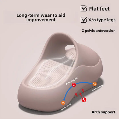 Women's & Men's Arch Support Slippers - Negative Heel Indoor Home Flat Foot Sandals